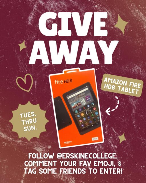 GIVEAWAY 🔥‼️

We’re giving away an Amazon Fire tablet to one lucky winner to celebrate the end of the spring semester!!

➡️ How to enter:

👍 LIKE, FOLLOW us, and SHARE this post! 
💛 Comment your fav emoji & tag some friends!

That’s it!

Giveaway is not affiliated with Instagram in any way. Ends on 5/3/2026. Winner randomly picked on 5/4/2026. Winner must pick up prize in the MarComm office by 5/8/2026. Open to all ages 13+ in the US.