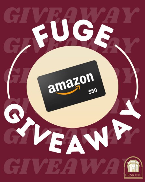 Hey, FUGE! ☀ We have a giveaway just for you! We want to send some lucky campers home with a $50 Amazon gift card, one winner for each camp that will be on Erskine's campus this summer!

The rules are simple...
-follow @erskinecollege
-share this post to your stories
-tag 2 or 3 friends

That's it!

A winner will be chosen each Thursday during the week of camp. Winner will pick their prize up from Jamie Williams' office on the second floor of Watkins Student Center. This giveaway is not affiliated with or endorsed by Instagram. Entrants must be 13+ years old to enter, and must be present at the FUGE, RYLA, or NTS camps at Erskine. Prizes may vary from what is shown. Winner will be notified via Instagram DMs!