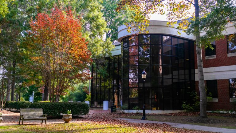 The Daniel•Moultrie Science Center in autumn