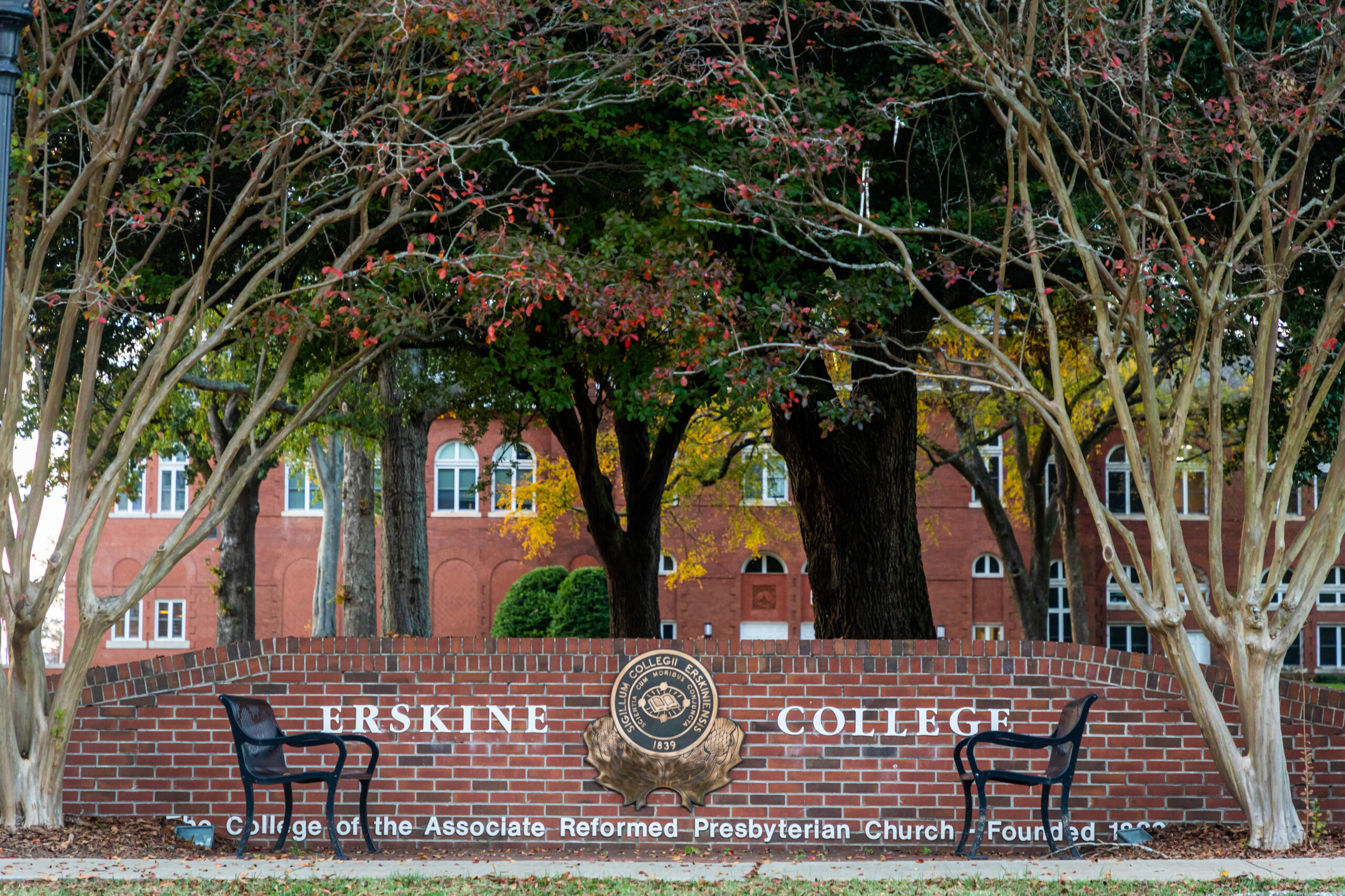 The Erskine College sign