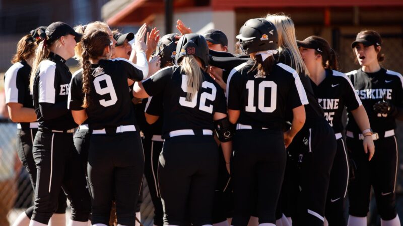 Team photo of the 2023 Erskine Softball team