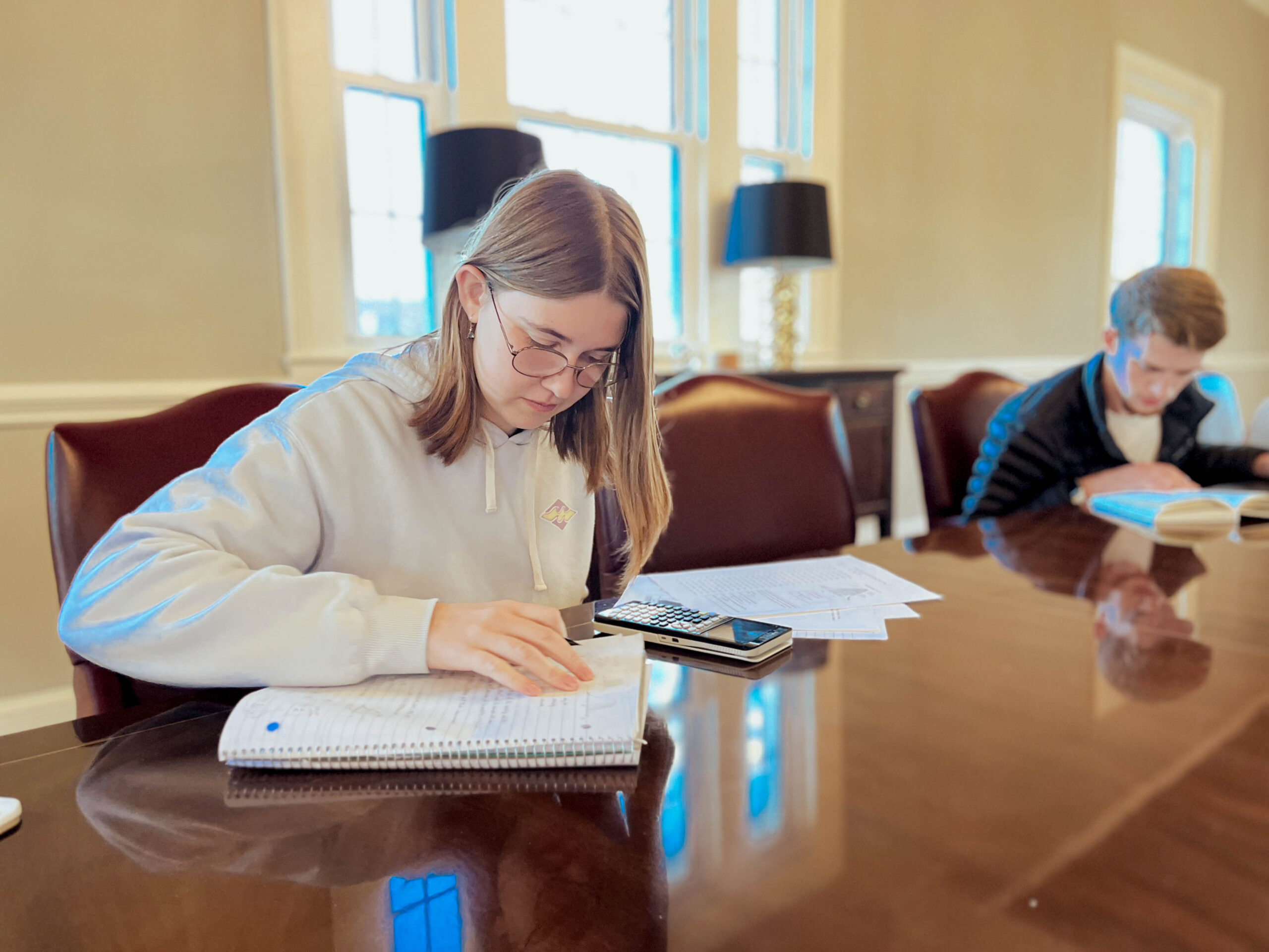 Erskine students studying