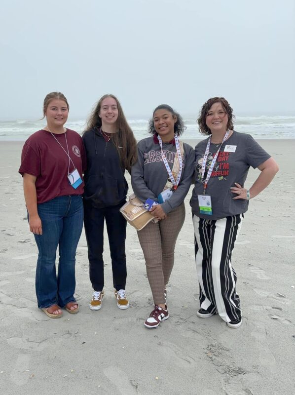 From left, Adrienne Raines, Reilly Ward, Kalea Hamilton, and Dr. Sarah Little