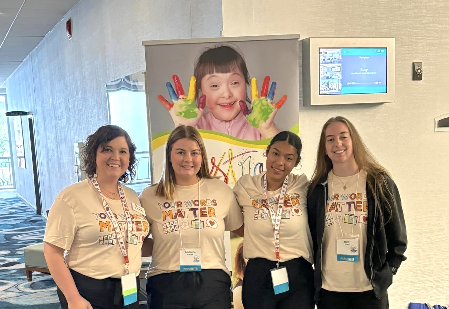 Pictured from left: Dr. Sarah Little, Adrienne Raines, Kalea Hamilton, and Reilly Ward.