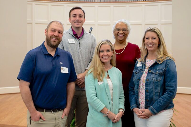 From left, Brian Melancon, Walker Riley, Christen Davis, Dr. Sanita Cousar, Brooke Clinton