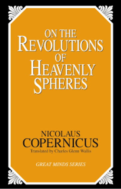Book cover - on the Revolutions of Heavenly Spheres by Nicolaus Copernicus