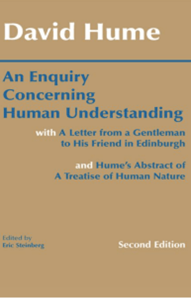 Book cover - An Enquiry Concerning Human Understanding and other works by David Hume