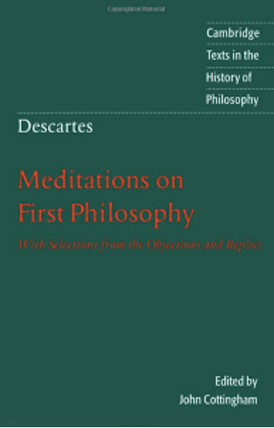 Book cover - Meditations on First Philosophy by Descartes