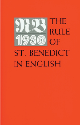 Book cover - The Rule of St. Benedict in English