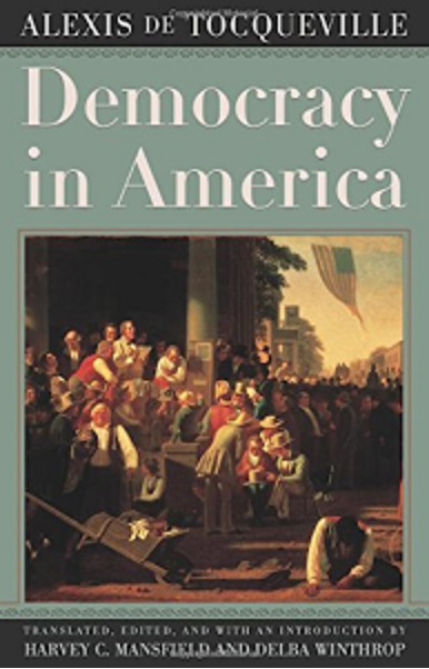 Book cover - Democracy in America by Alexis de Tocqueville