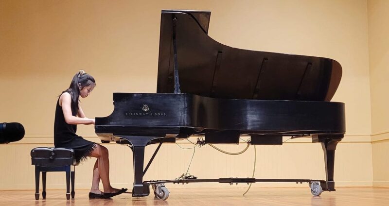 A student performs at the Palmetto International Piano Festival