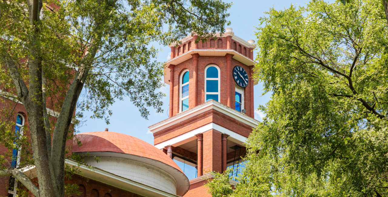 The Erskine Towers On The Campus Of Erskine College