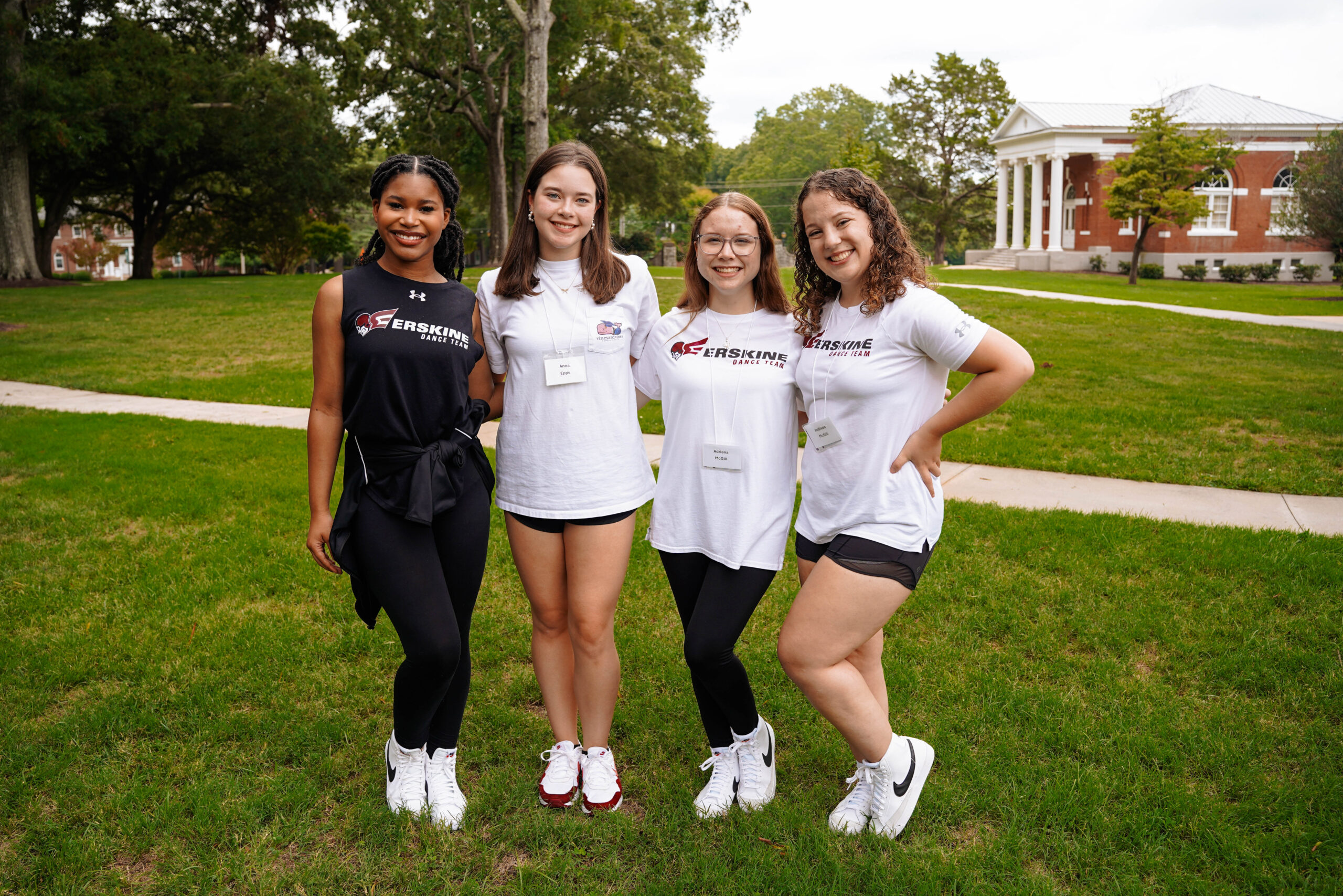 Four new students pose during SOAR