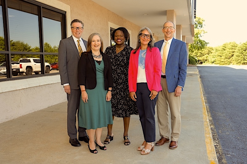 Paul Bell, Vice President For Advancement And Alumni Relations, Poses With Other Participants In The Higher Education Round Table