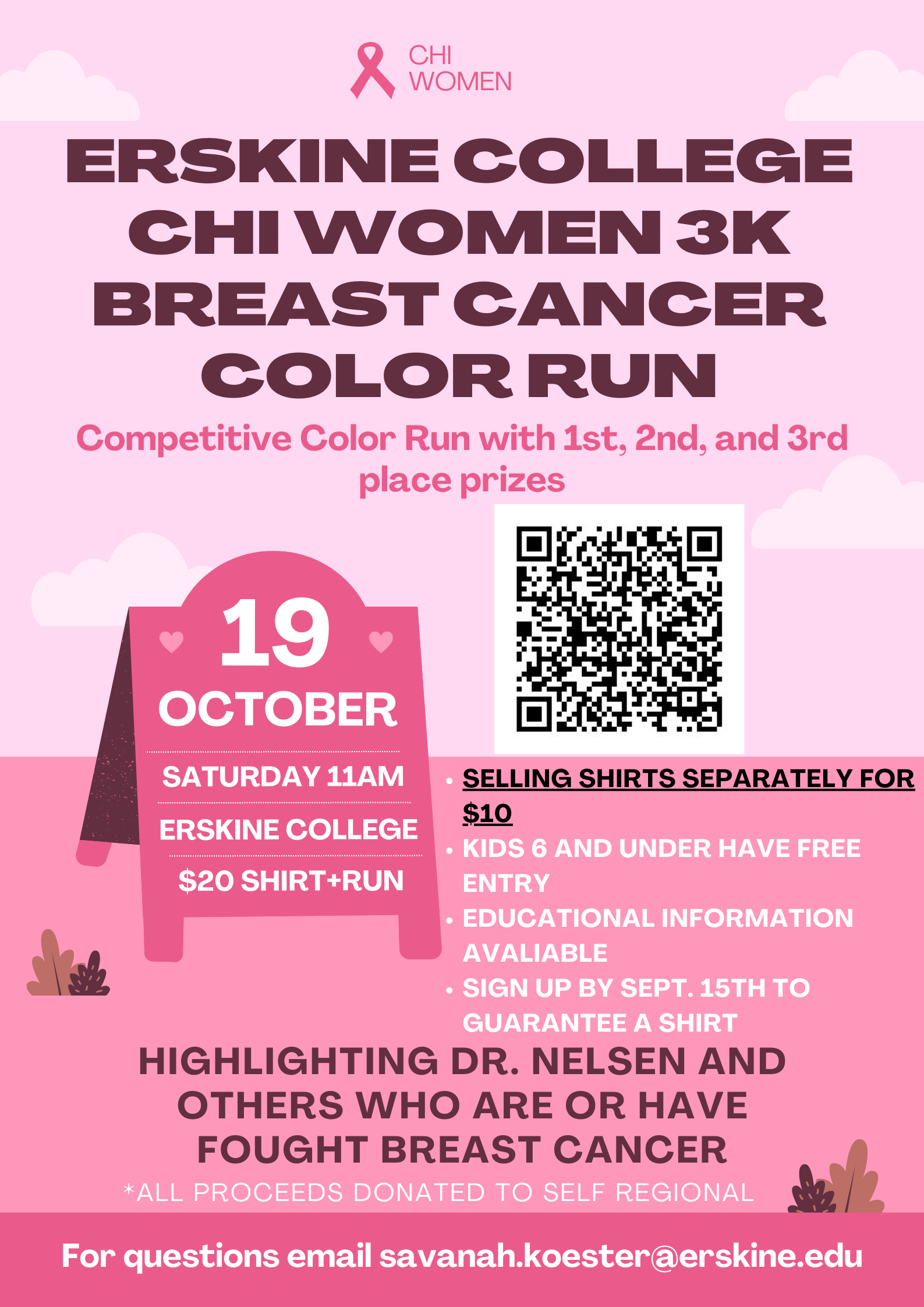 Chi women color run poster: Oct. 19, 2024, 11 a.m.