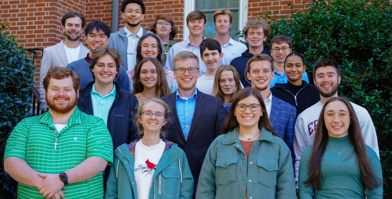 The 2024 Garnet Circle Members Pose On The Steps Of Belk Hall.
