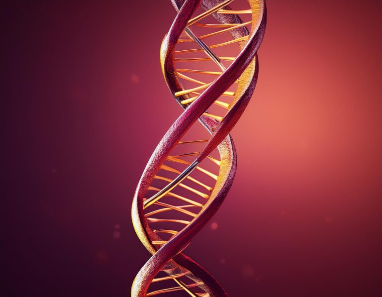DNA strands.