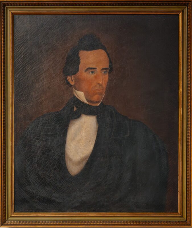 This portrait of E.E. Pressly, also shown at the top of this page, was painted in 1847 by Dr. Charles Henry Kingsmore, a physician and artist.