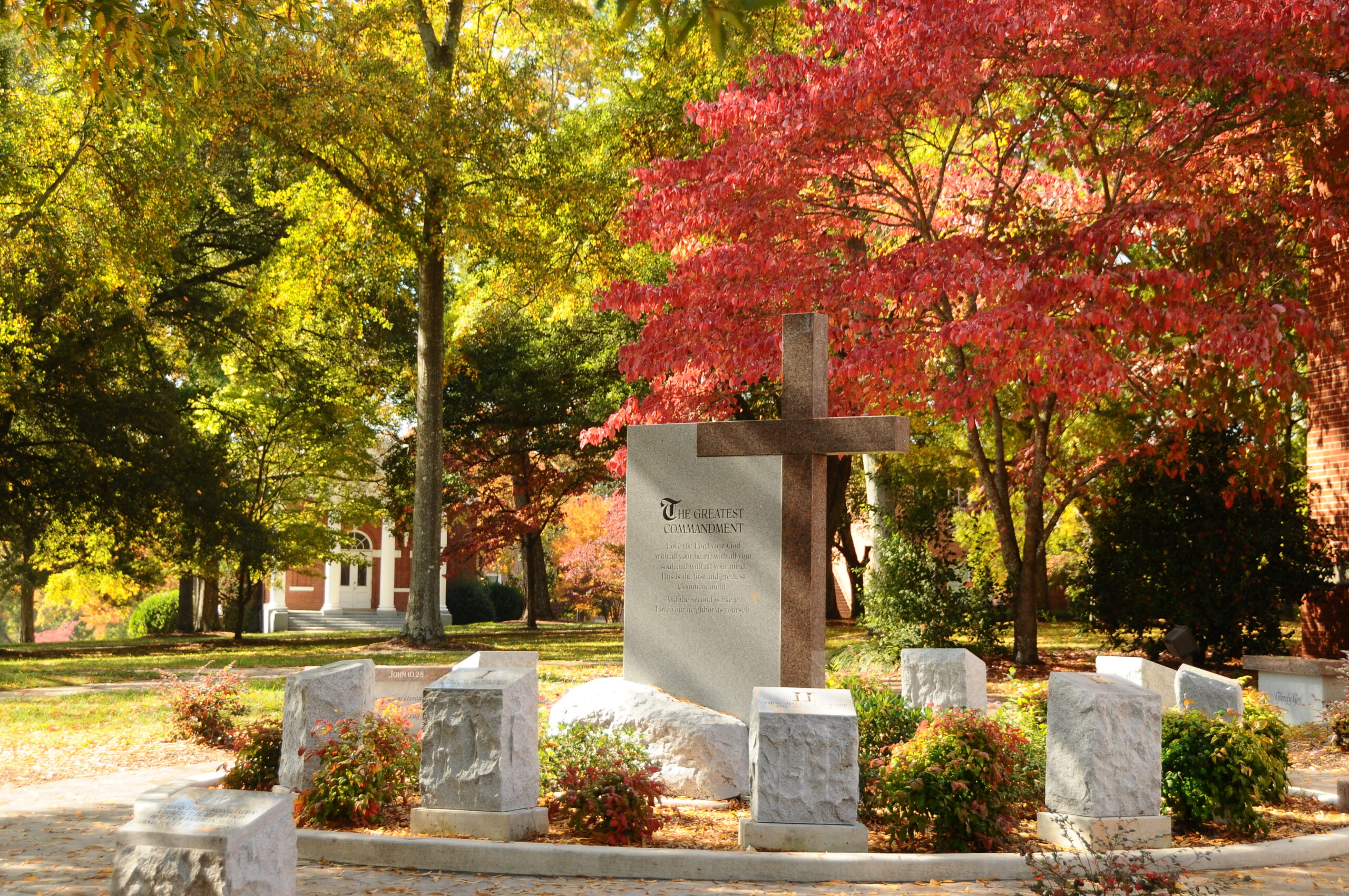 Erskine prayer garden near the library