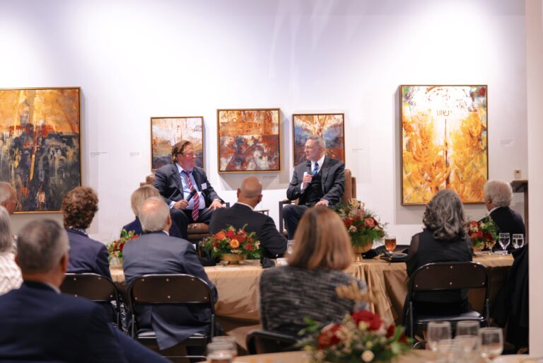 Patrick O'Donnell, left, and Erskine President Dr. Steve Adamson