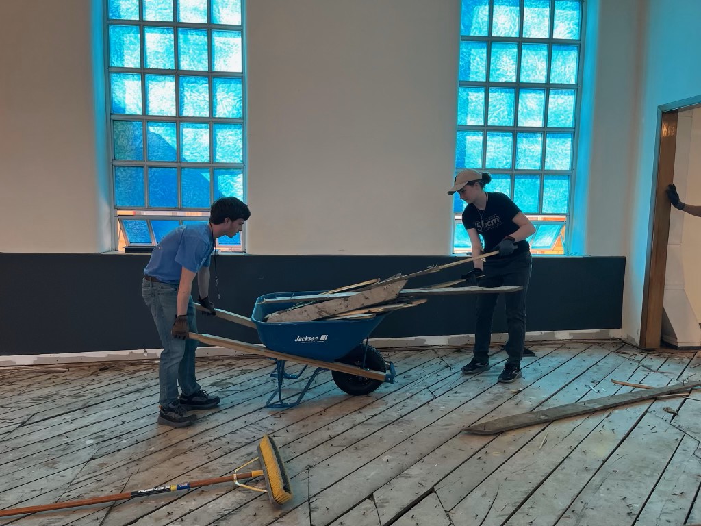 Students work on the 2025 spring mission trip