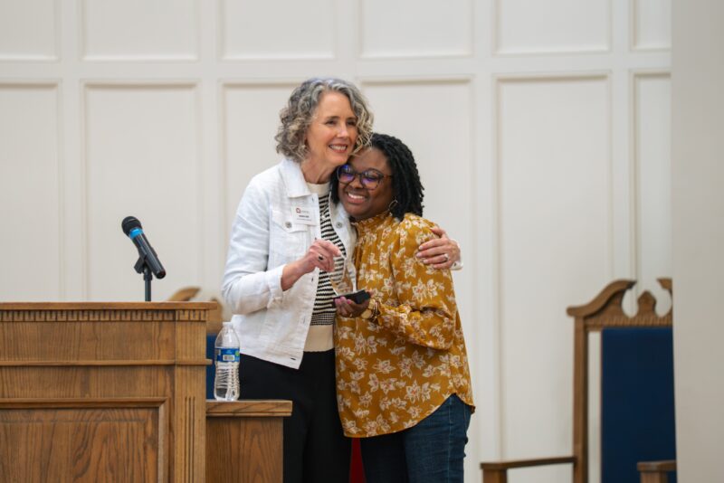 Jeanne Bell, left, and Iris Gadsden Fisher