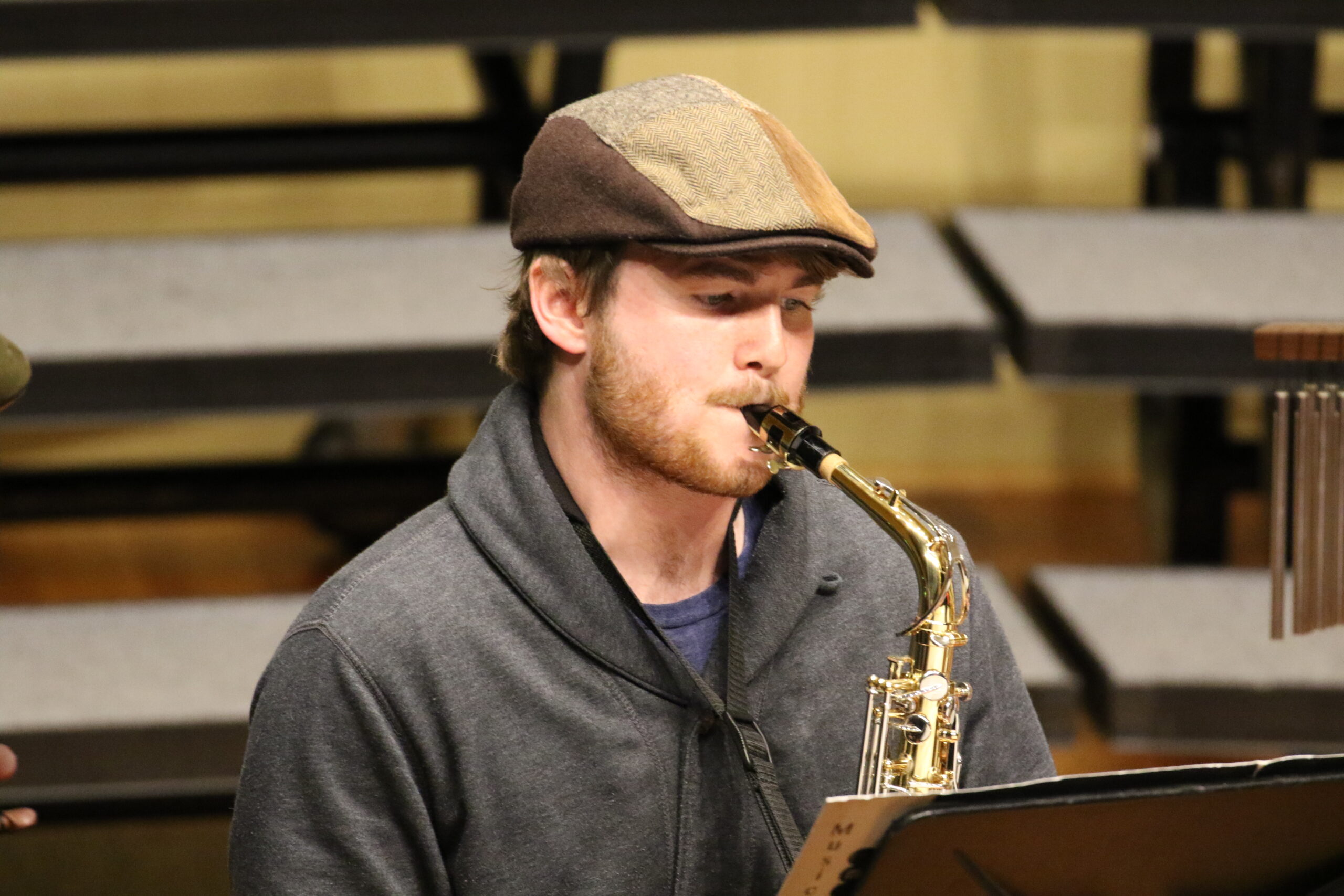 Student on Saxophone
