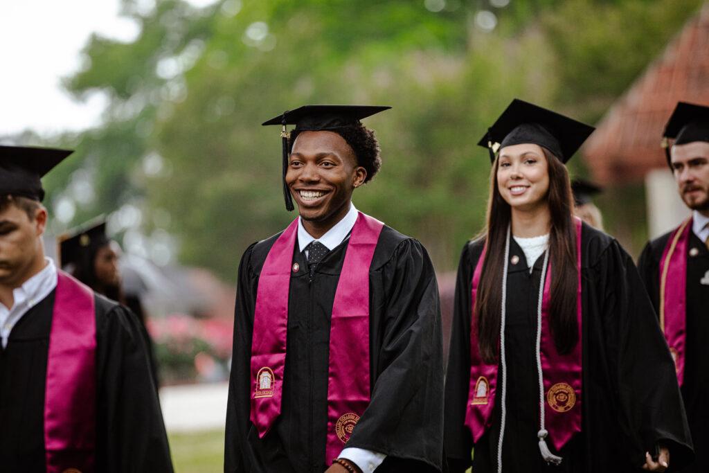 Erskine students process at commencement