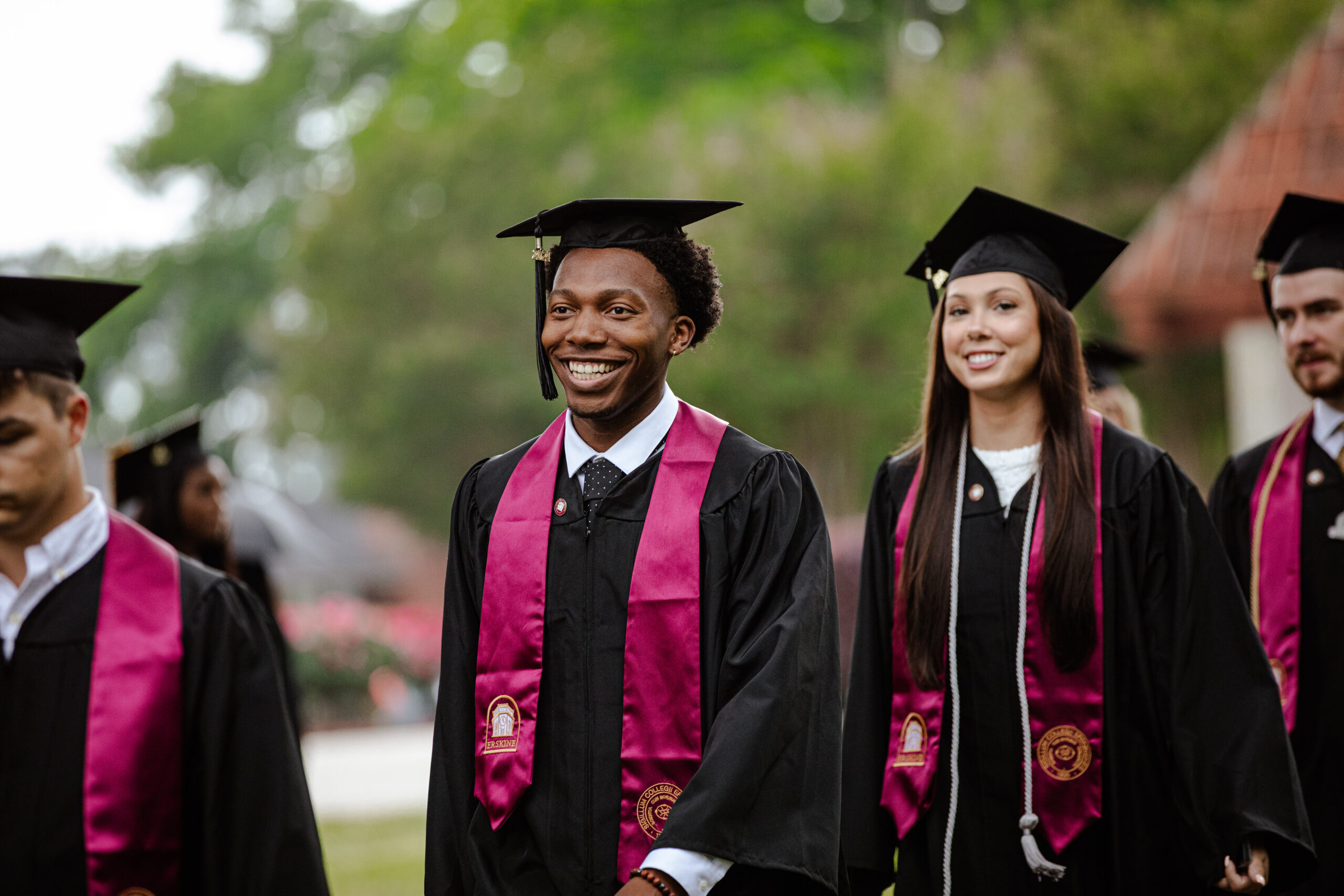 Erskine students process at commencement