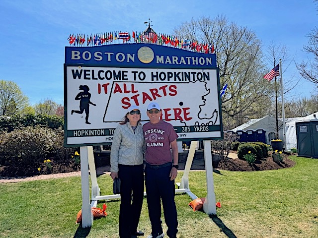 Mittermayrs at Marathon sign copy