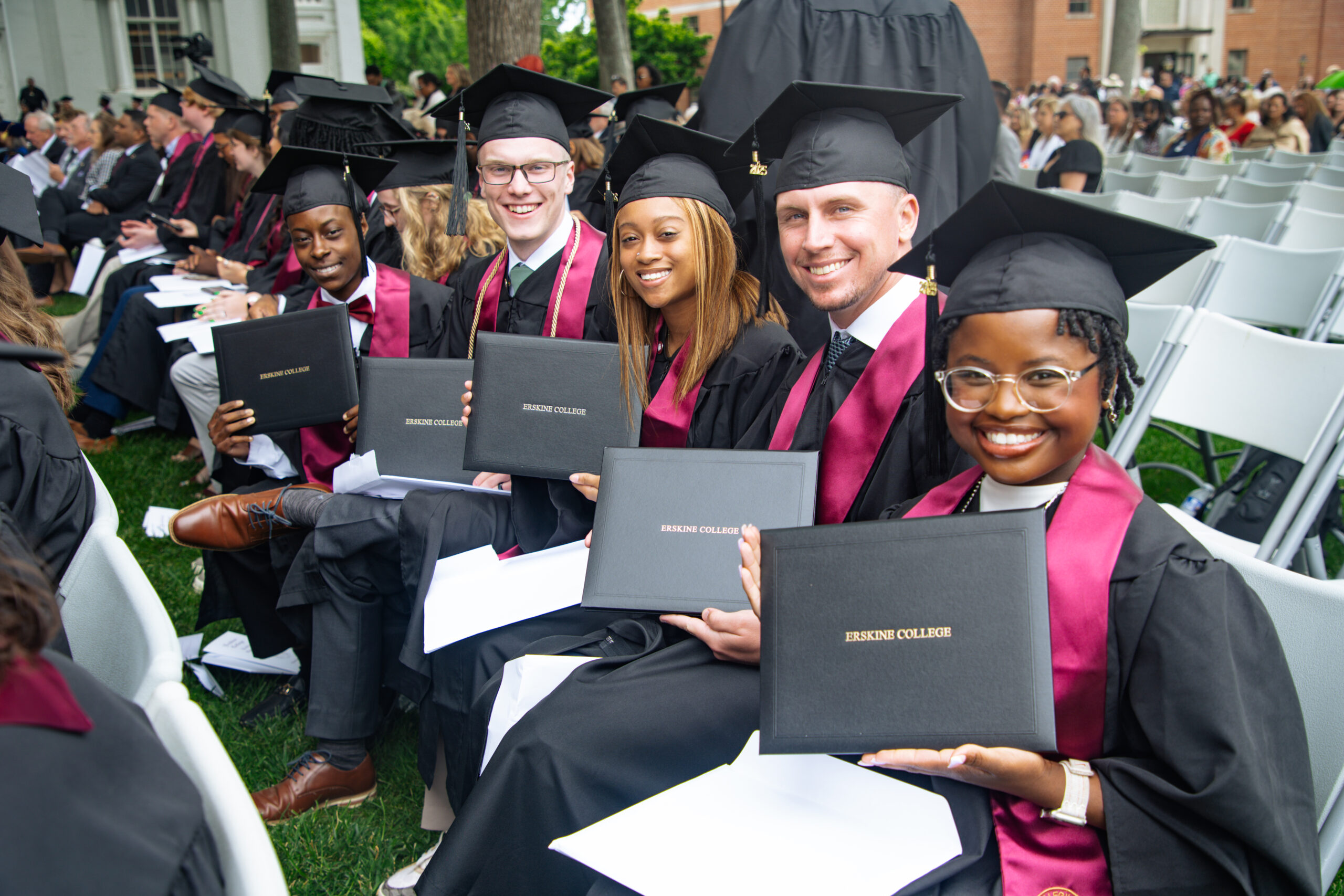 Erskine students display diplomas at commencement