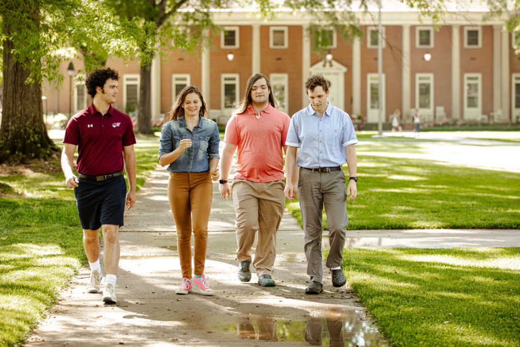 Erskine honors students walk on campus