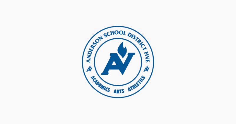 Anderson School District 5 logo: Academics, Arts, Athletics