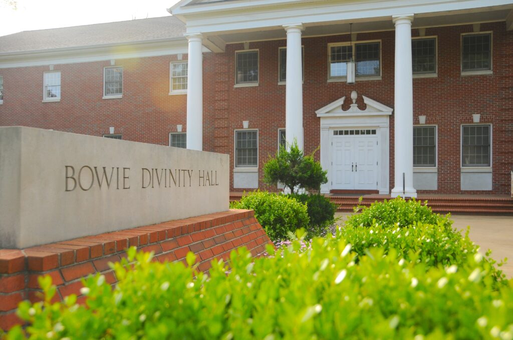 Bowie Divinity Hall, where the counseling center is located