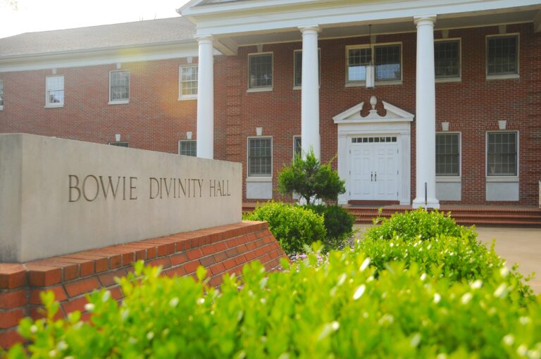 Bowie Divinity Hall, where the counseling center is located