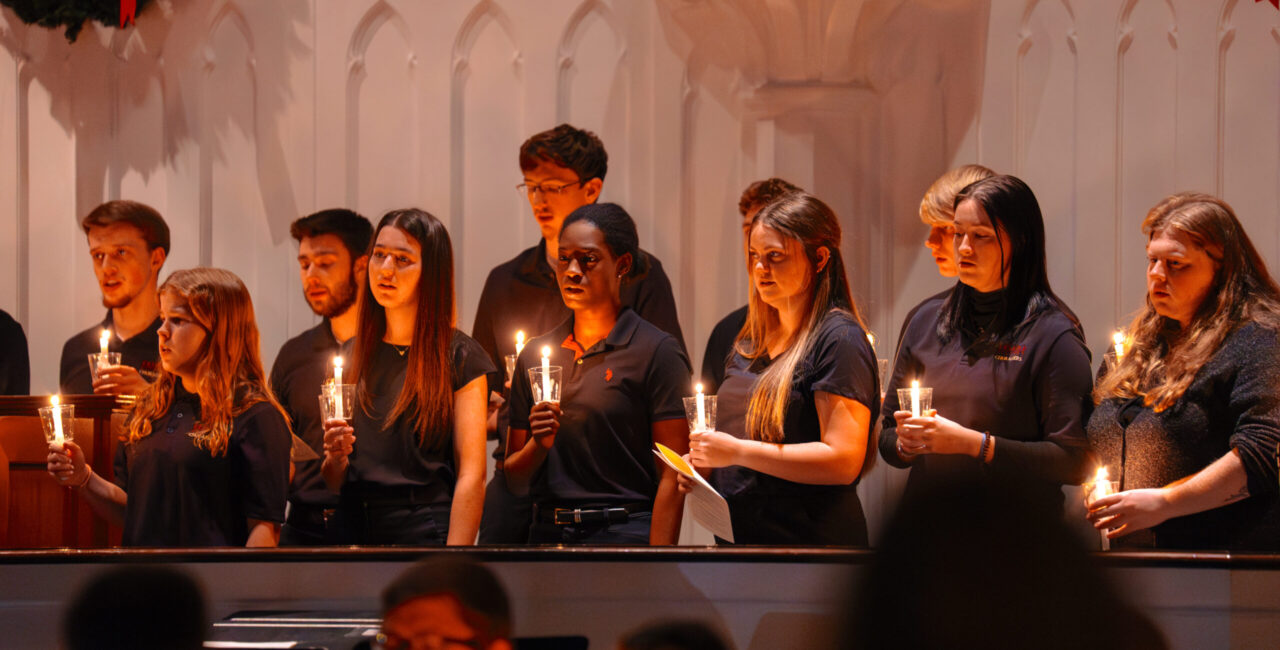 Pictured are the Erskine Choraleers at Lessons & Carols in 2024.