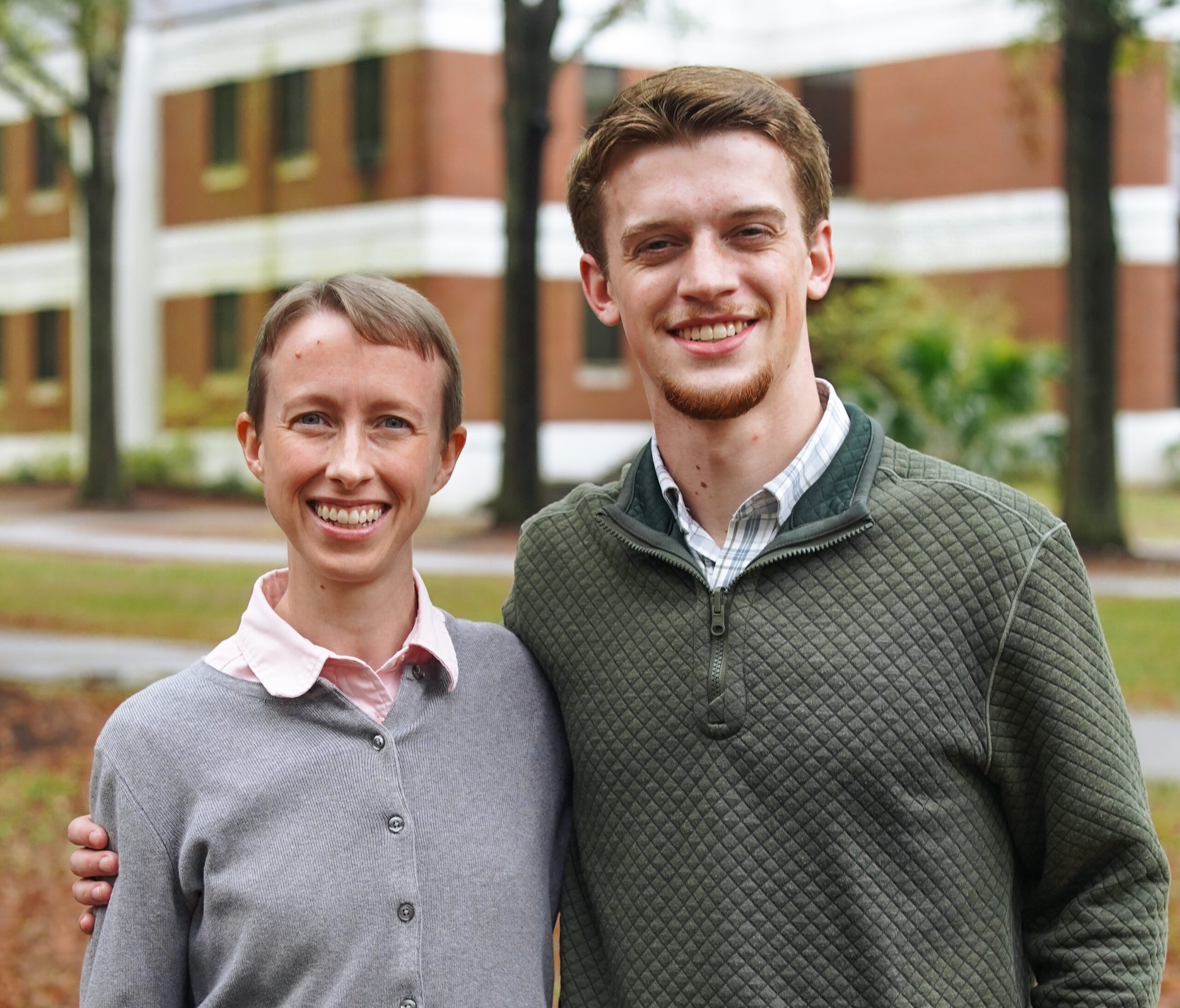 Dr. Christine Schott with English major Noah Hill