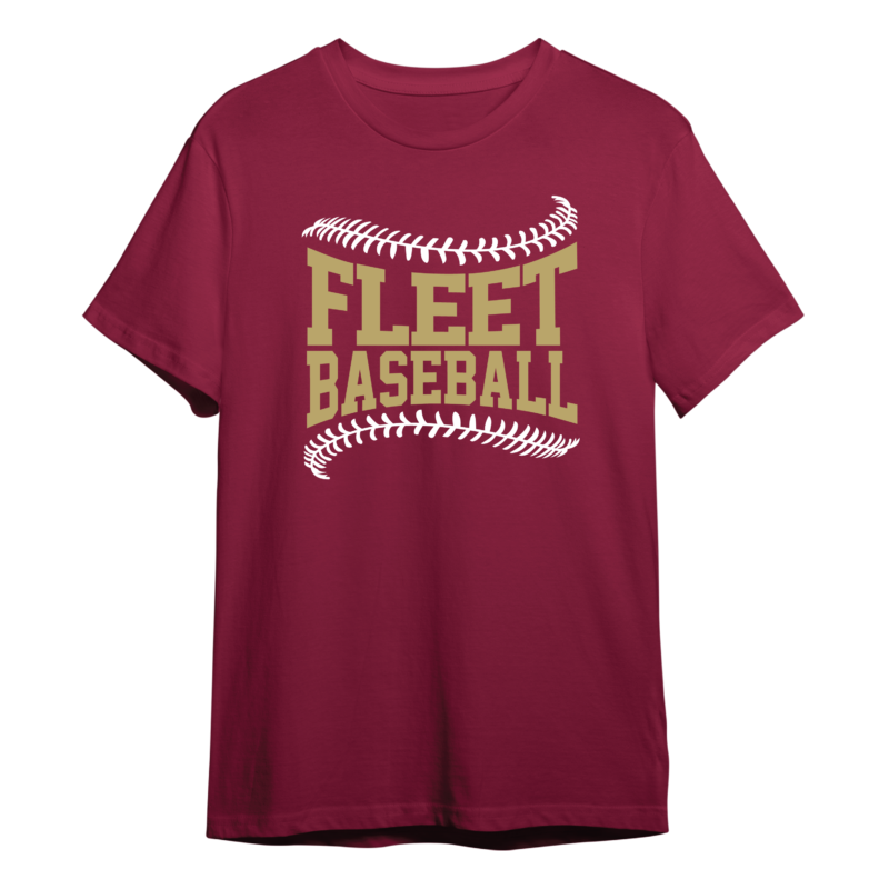 Alumni Day T-shirt that says "Fleet Baseball"