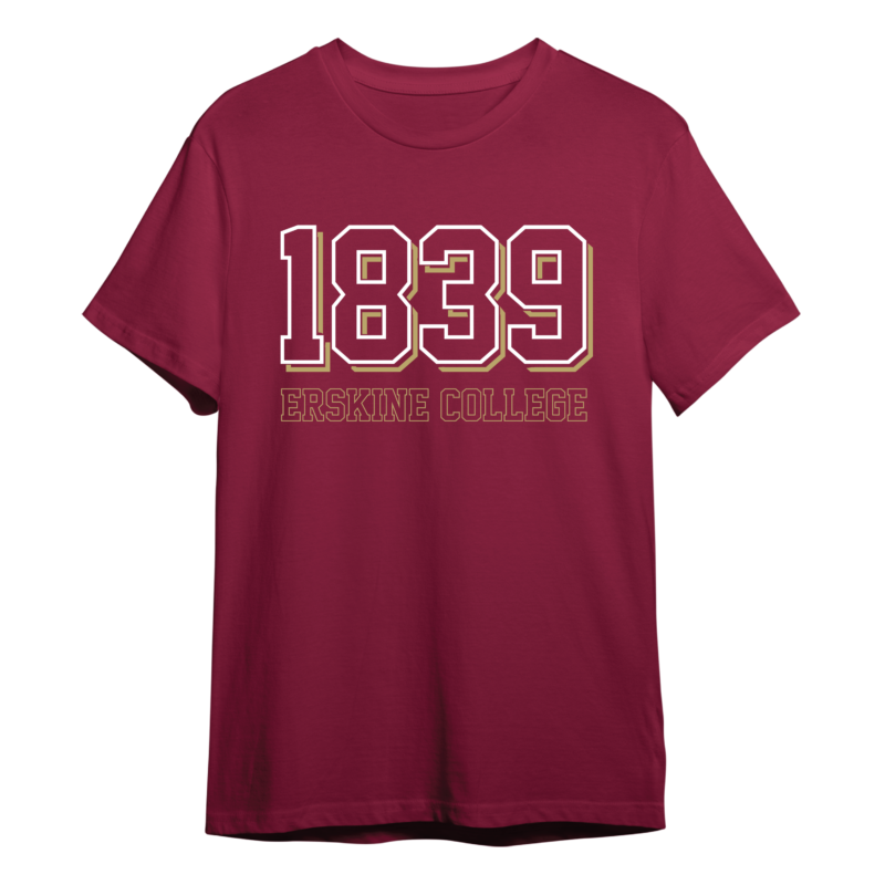 Alumni Day T-shirt that says "1839 Erskine College"