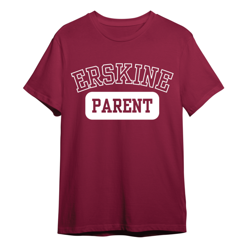 Alumni Day T-shirt that say "Erskine Parent"