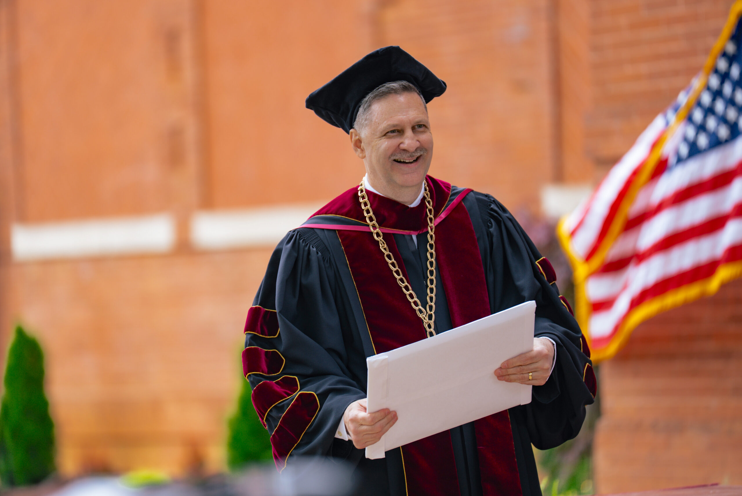 Erskine President Dr. Steve Adamson at Commencement 2025