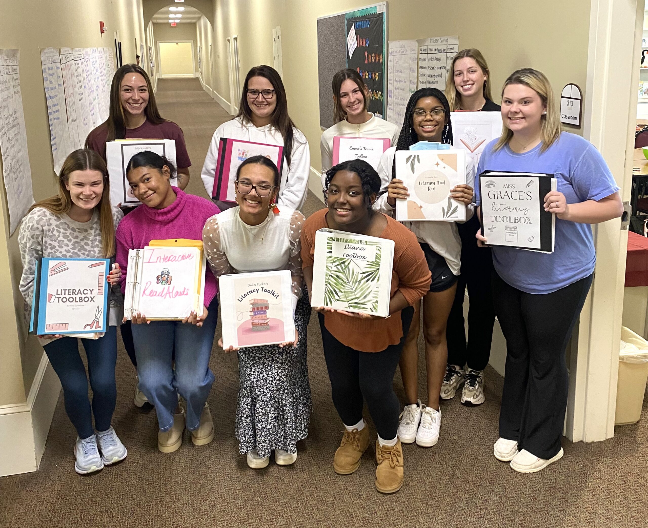 Erskine education students display their binders