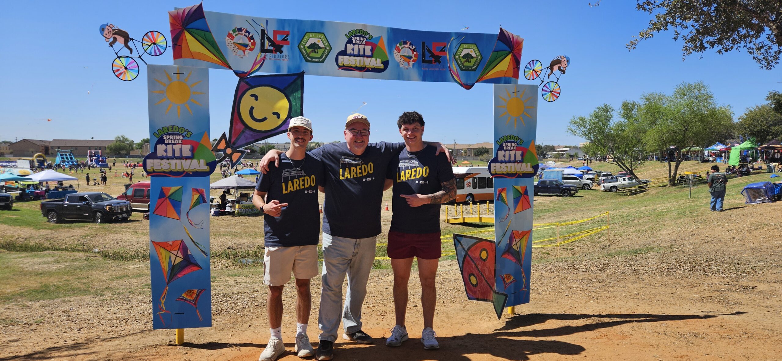 Members of the Erskine Laredo team pose at a festival