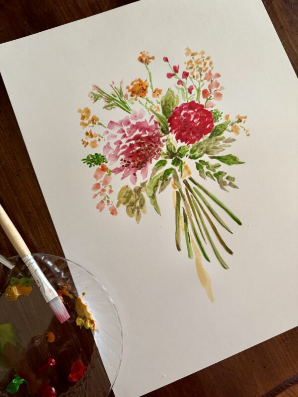 Watercolor bouquet workshop offered at the Erskine Flower & Garden Show