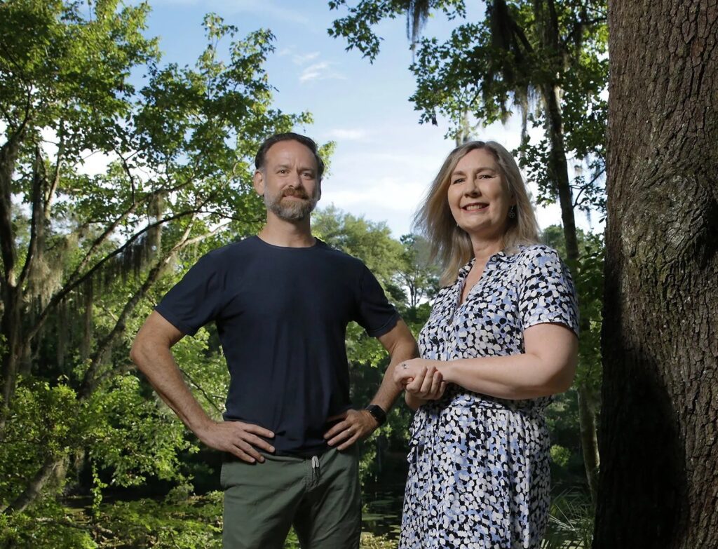 Kevin Blalock (left) has joined the Erskine Arboretum Committee