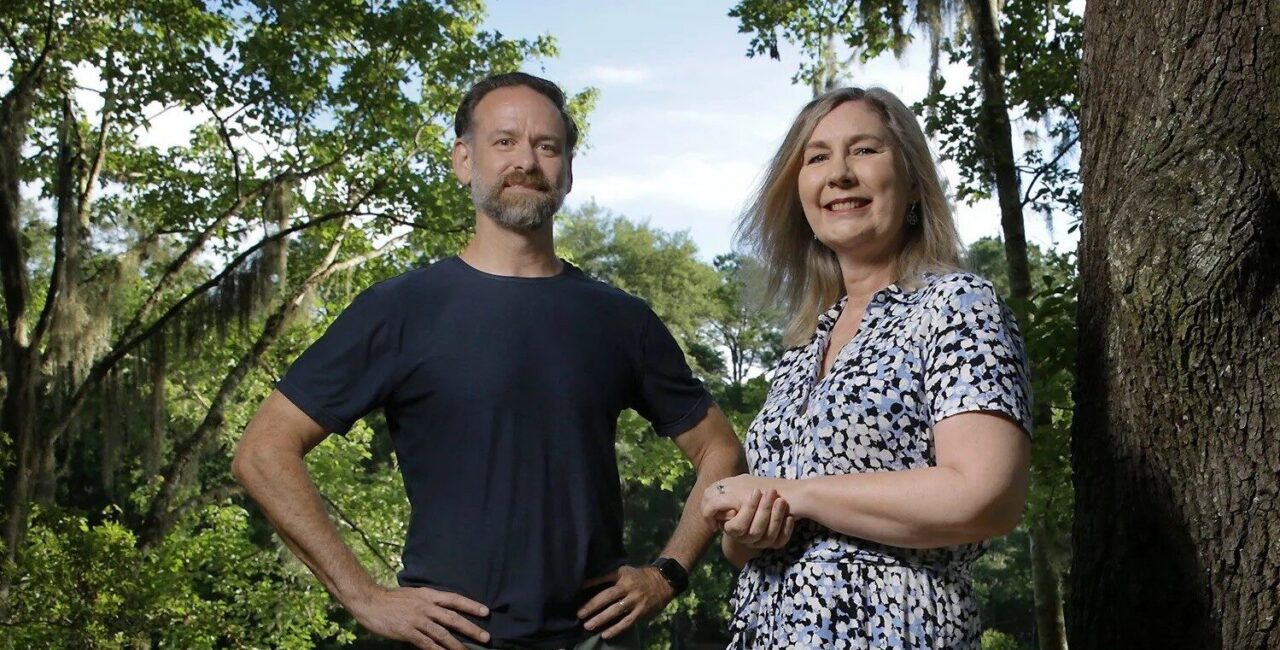 Kevin Blalock (left) has joined the Erskine Arboretum Committee